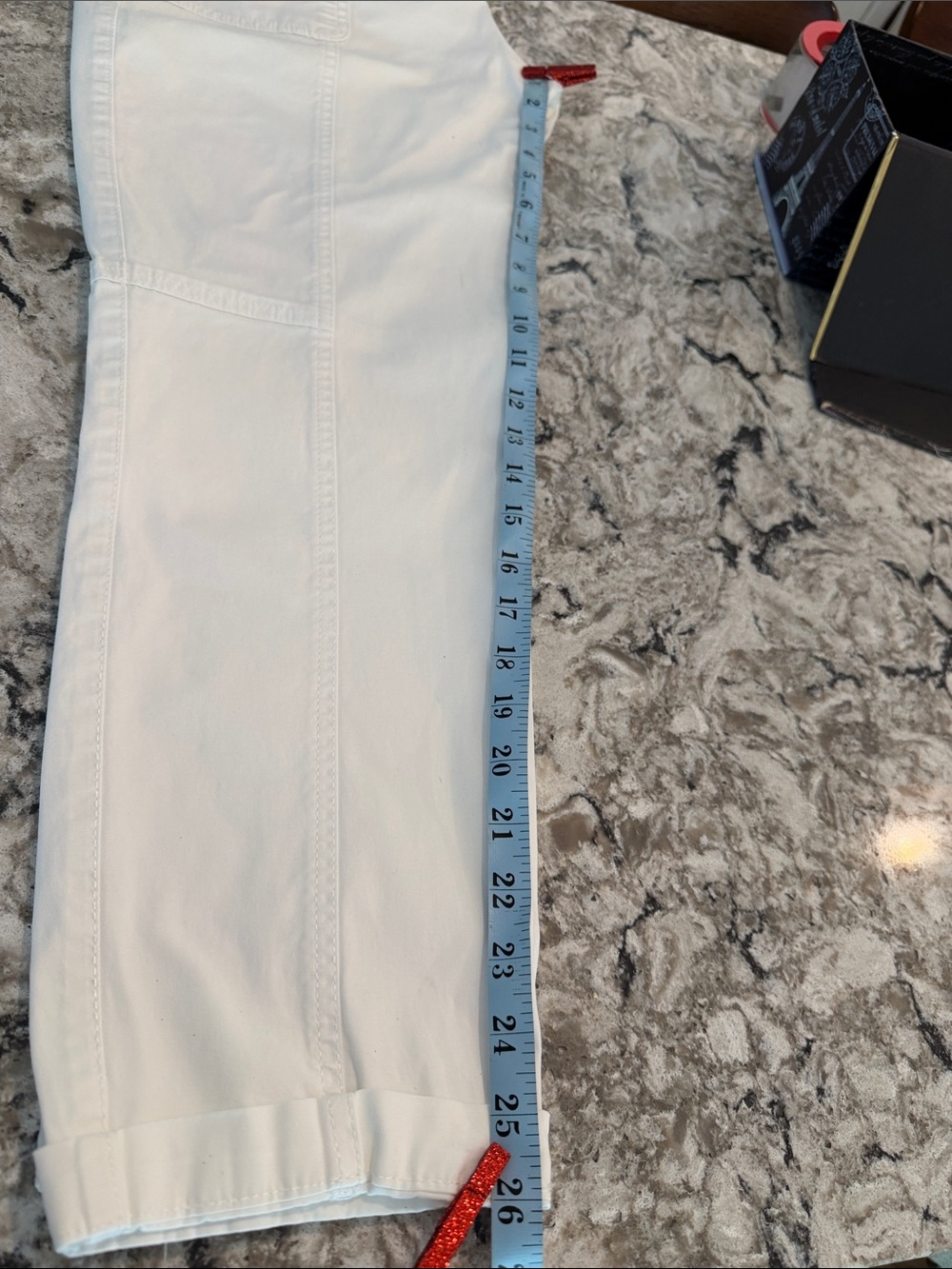 WHBM - White high rise,slim ankle Pret-A- Pet Pants - Picture 5 of 5